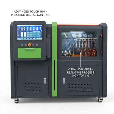 CRB-D1500 Banco de prueba de bomba de ferrocarril común con ventilador de trabajo pesado de enfriamiento 50.000+ horas de funcionamiento y control PLC simplificado