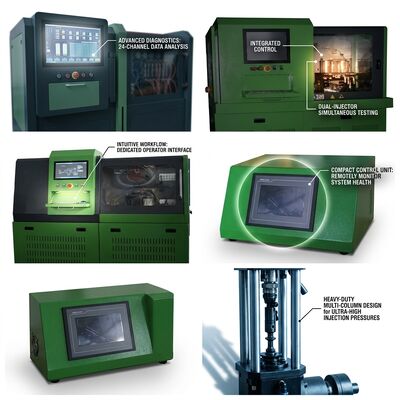 Banco de pruebas de bomba Common Rail portátil compacto CRP con presión de 1800 bar, motor monofásico de 3Kw 220V y diseño móvil de 85 kg