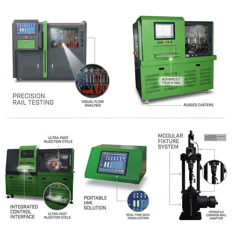 Banco de pruebas de bomba common rail inteligente conectada CRP-IoT con motor de 11Kw, presión de 2500 bar y monitorización remota WiFi